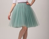 Grey&mint tutu tulle skirt for adults, petticoat, adult tulle skirt , mint tutu skirt - Fanfaronada