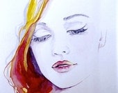 Original Fashion Watercolor Painting, Contemporary Modern Wall Art,  Illustration abstract home wall decor by Lana