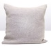 Linen Hand printed pillow lilac and white points circle  on natural grey linen fabric - handmade pillow cushion cover, home decor