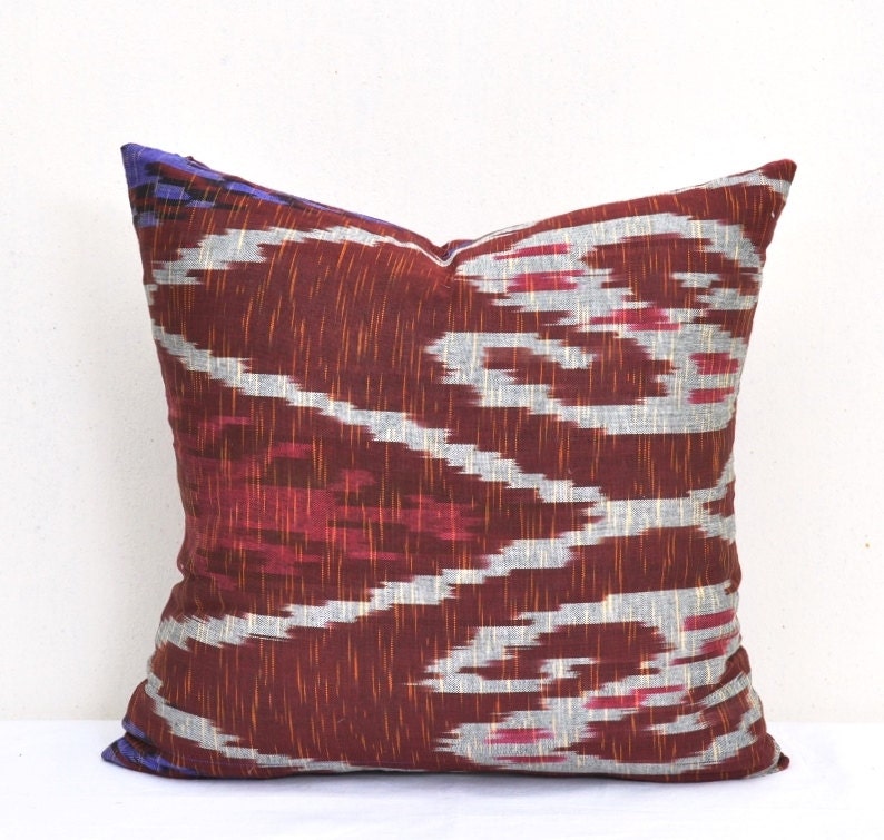 Set of 2 Organic cotton Ikat pillow covers