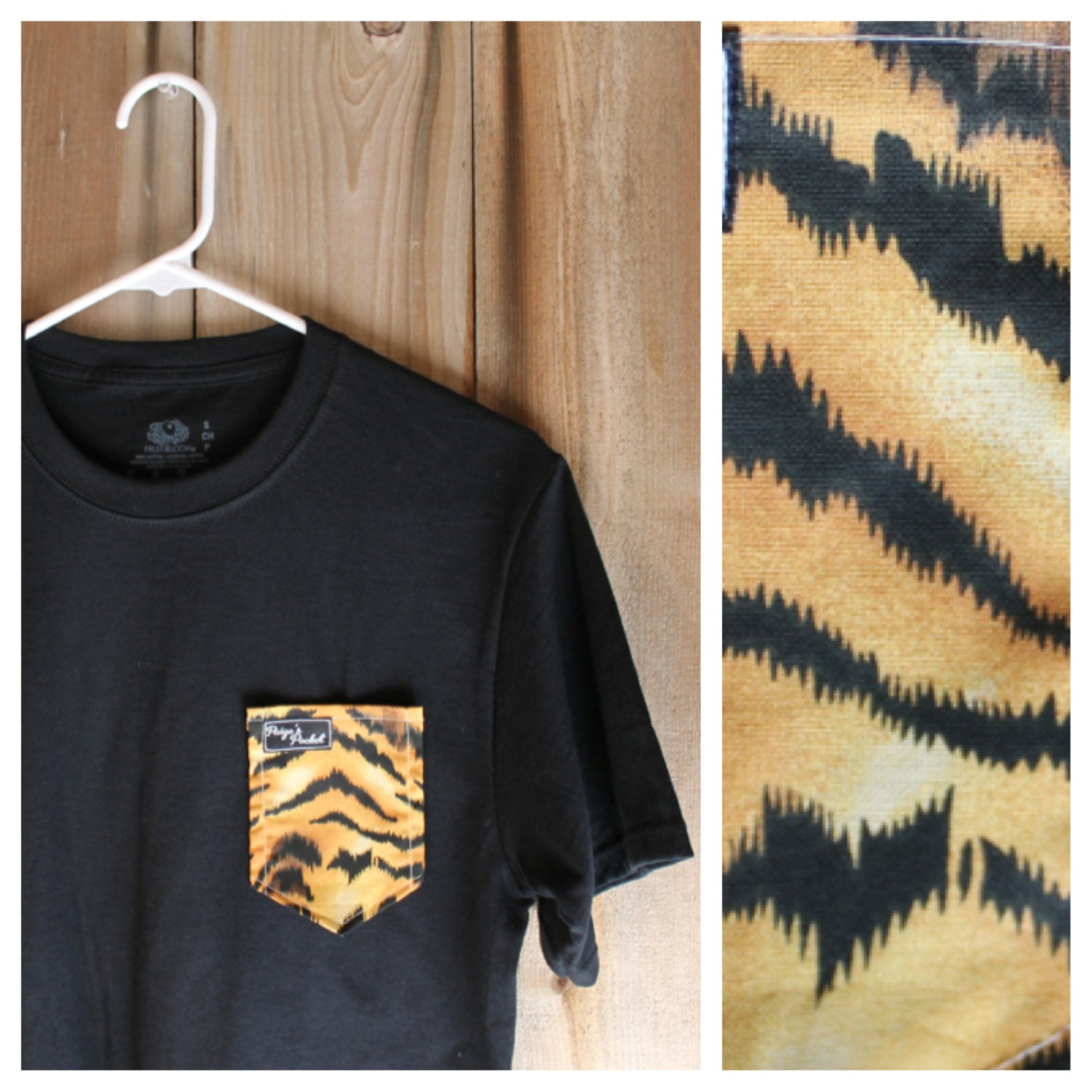 Tiger Print Paige's Pocket Tee