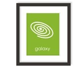 Galaxy Space Nursery Art Print in Green, Modern Custom Science Nursery Decor, Outer Space Nursery, Planet Kids Wall Art - 8x10