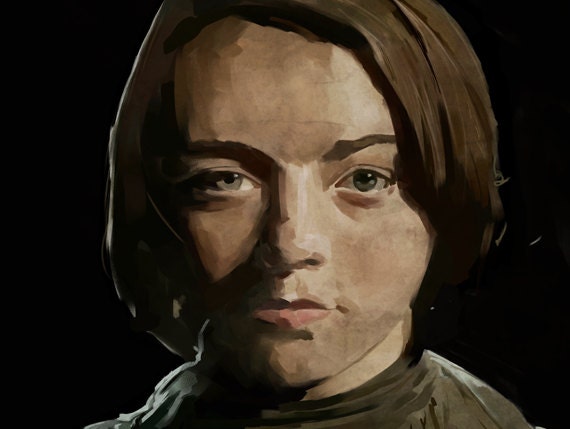 Unframed Poster 11 x 17 inch Arya Stark of the Game of Thrones Digital Painting