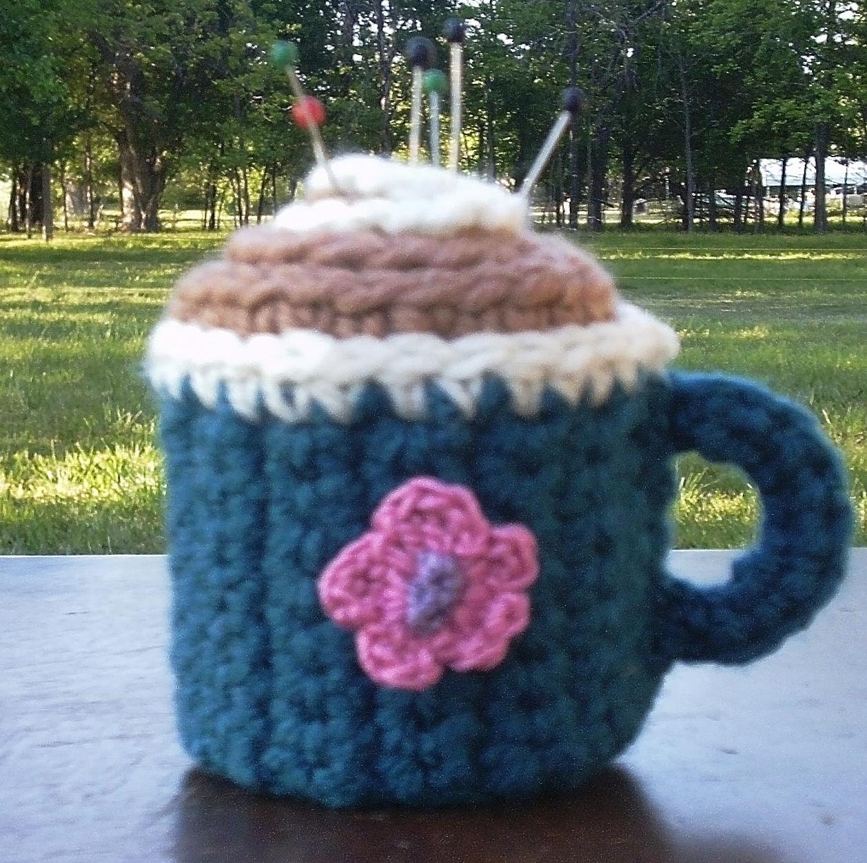 cute coffee cup pin cushion
