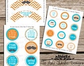 Mustache Baby Shower Printables - Little Man Baby Shower - Boy Baby Shower