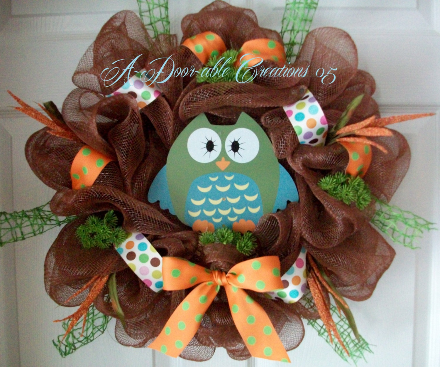 OWL WREATH...Deco Mesh