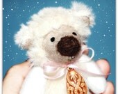 Stuffed teddy bear, stuffed bear, teddy bear, stuffed toy, miniature bear, handmade