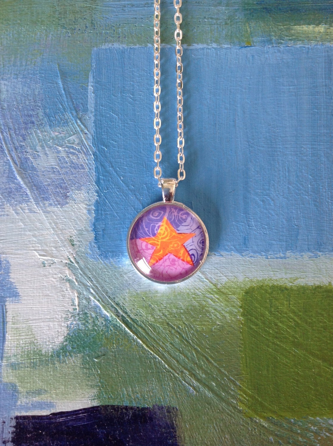 Sweet and Swirly Round Pendant