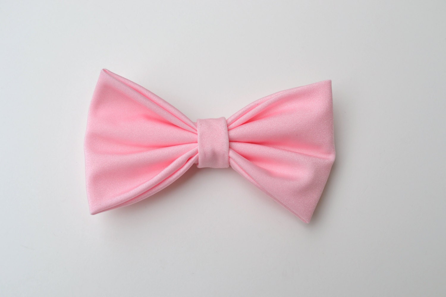 Pink Fabric Hair Bow - Bow Tie for Women Girls Toddlers - Handmade Hairbow-Hair Clip- Hair Accessory