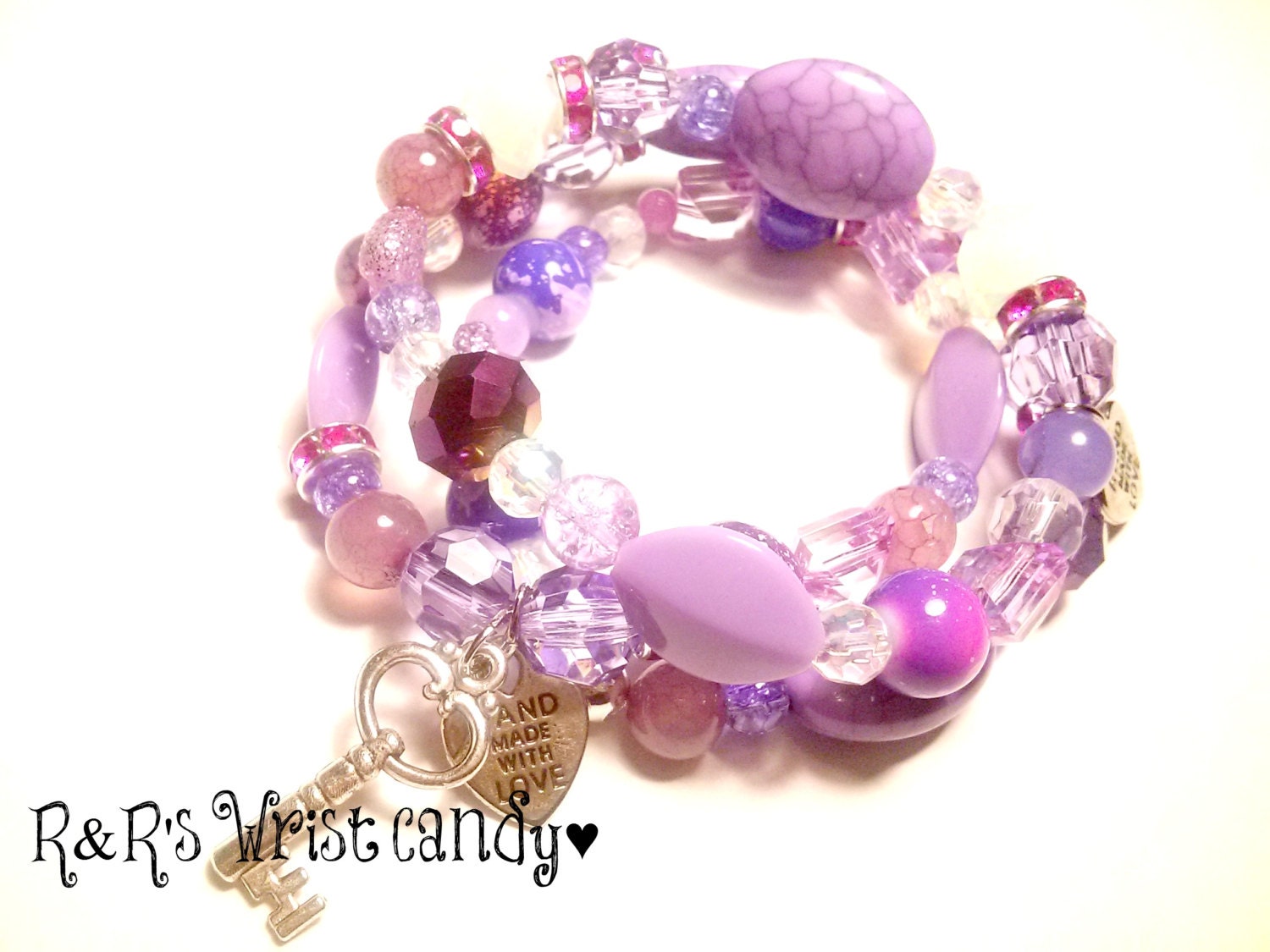 Mixed Purple Beaded Bracelet Set