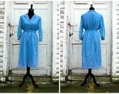 SALE Hollywood Starlet Elegant Blue Rhinestone Dress/ 50s Dress/ Evening Cocktail Party Formal Wedding Bridesmaid Dress