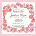 Traditional, Hand Painted, Shabby Chic, Vintage Inspired, Rose, Digital Baby Girl Shower Invitation