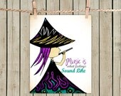 Poster Print 8x10 - Flute Princess Quote - of Fine Art Illustration for Your Wall Decor