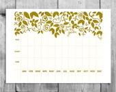 Gardener's Wall Planner Allotment Gardening Wall Calendar Organizer Brown