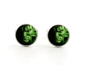 The Incredible Hulk Cufflinks - Superhero Party Accessories for Men - Superhero Birthday Gifts for Him - Superhero Cufflinks