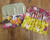 Elephants or Butterflies Crochet Hook Roll