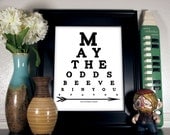 The Hunger Games Eye Chart, May The Odds Be Ever In Your Favor, 8 x 10 Giclee Print BUY 2 GET 1 FREE