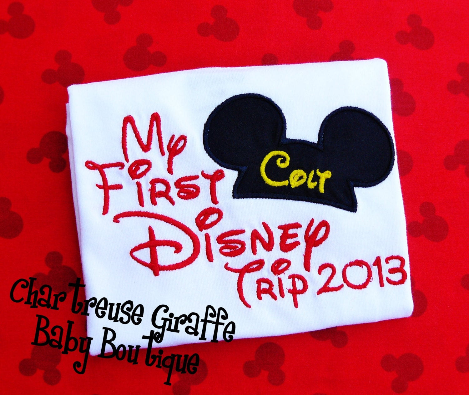 Personalized "My First Disney Trip" Mickey Mouse Vacation Shirt