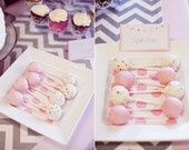 Party Cards - Pink and White - Perfect for Weddings, Showers & Parties - Set of 10