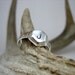 Sterling Silver Personalized Initial Ring