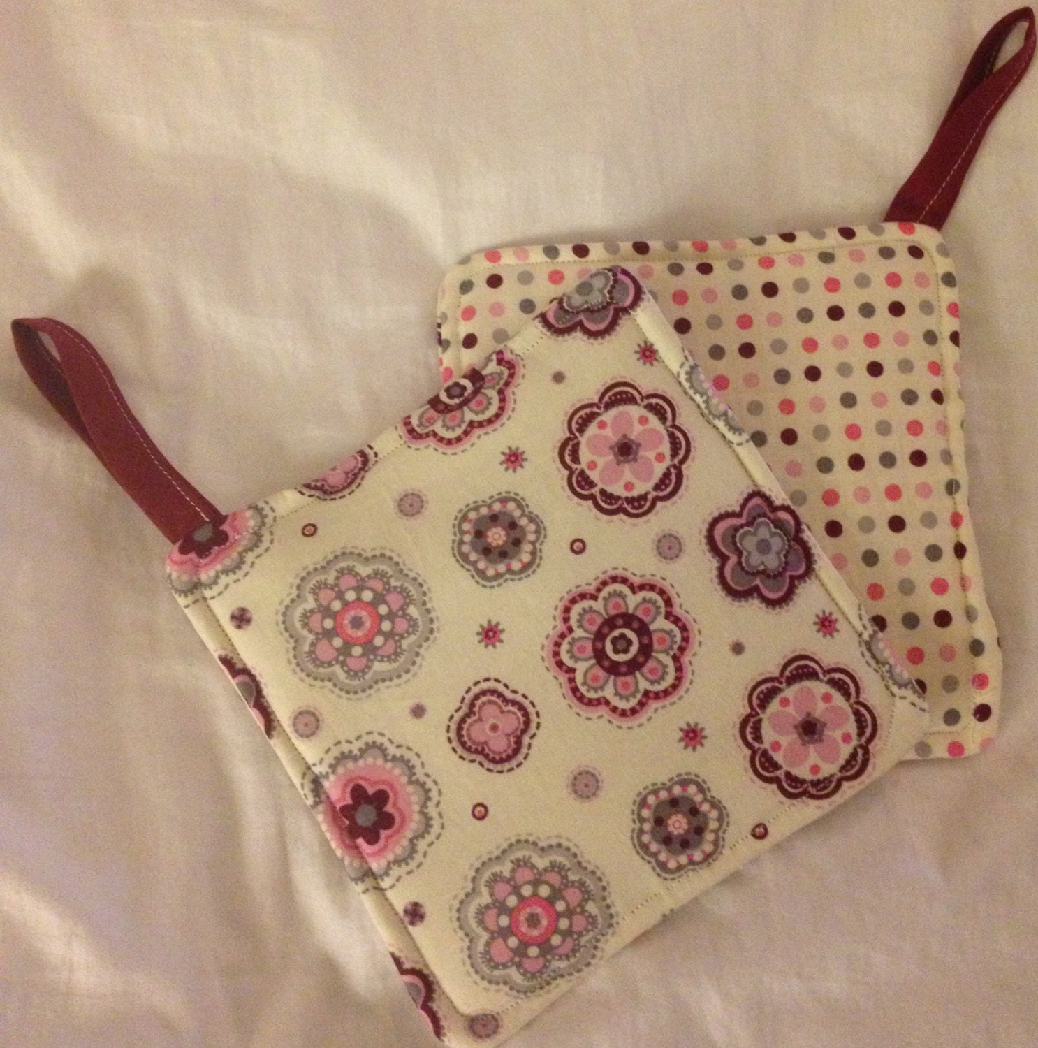 Kids Retro Matching Kitchen Pot Holder Accessory to Child's Apron. Cooking, baking