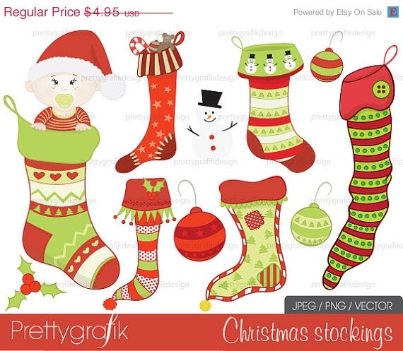 60% OFF Save big christmas stockings clipart, commercial use, vector graphics, digital clip art, digital images - PGCLPK402 Il_170x135