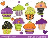 60% OFF Memorial weekend Halloween Cupcakes, Digital Clipart for scrapbooking & design, personal and commercial use - PGCLPK353 Il_170x135