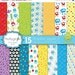40% OFF 15 monster digital paper pack, commercial use, scrapbook papers, instant download - PGPSPK587