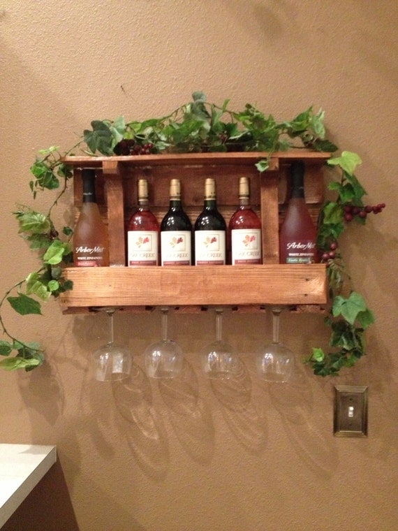 Wine Rack made from recycled pallets by rusticdesignsbylove