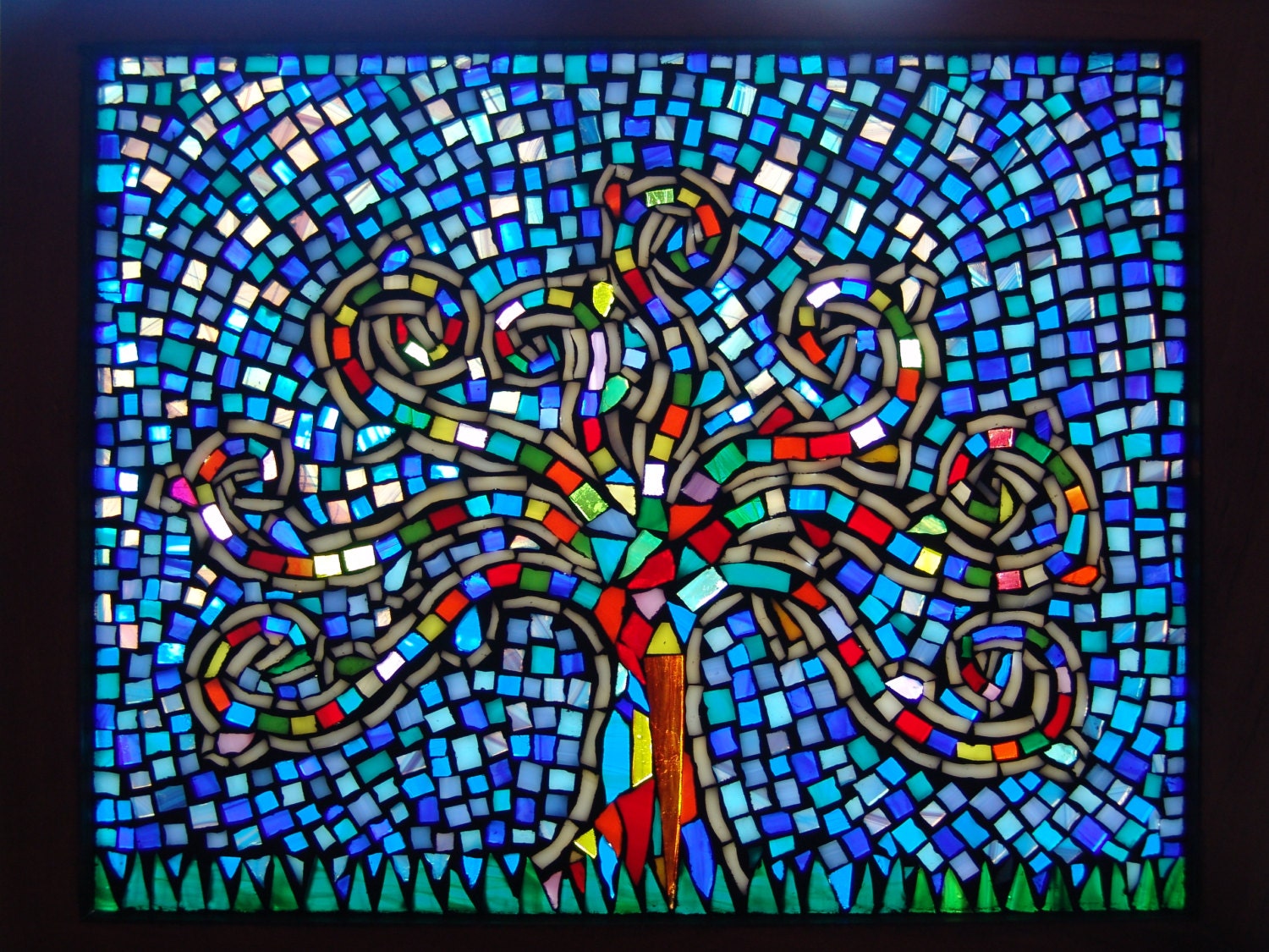 Window panel/ Colorful Mosaic/ Home decor