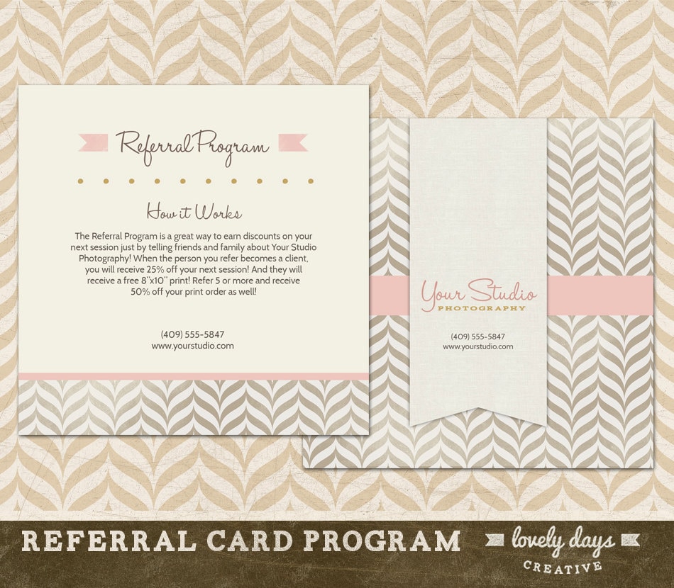 Photography Referral Card Template Reference by LovelyDaysCreative