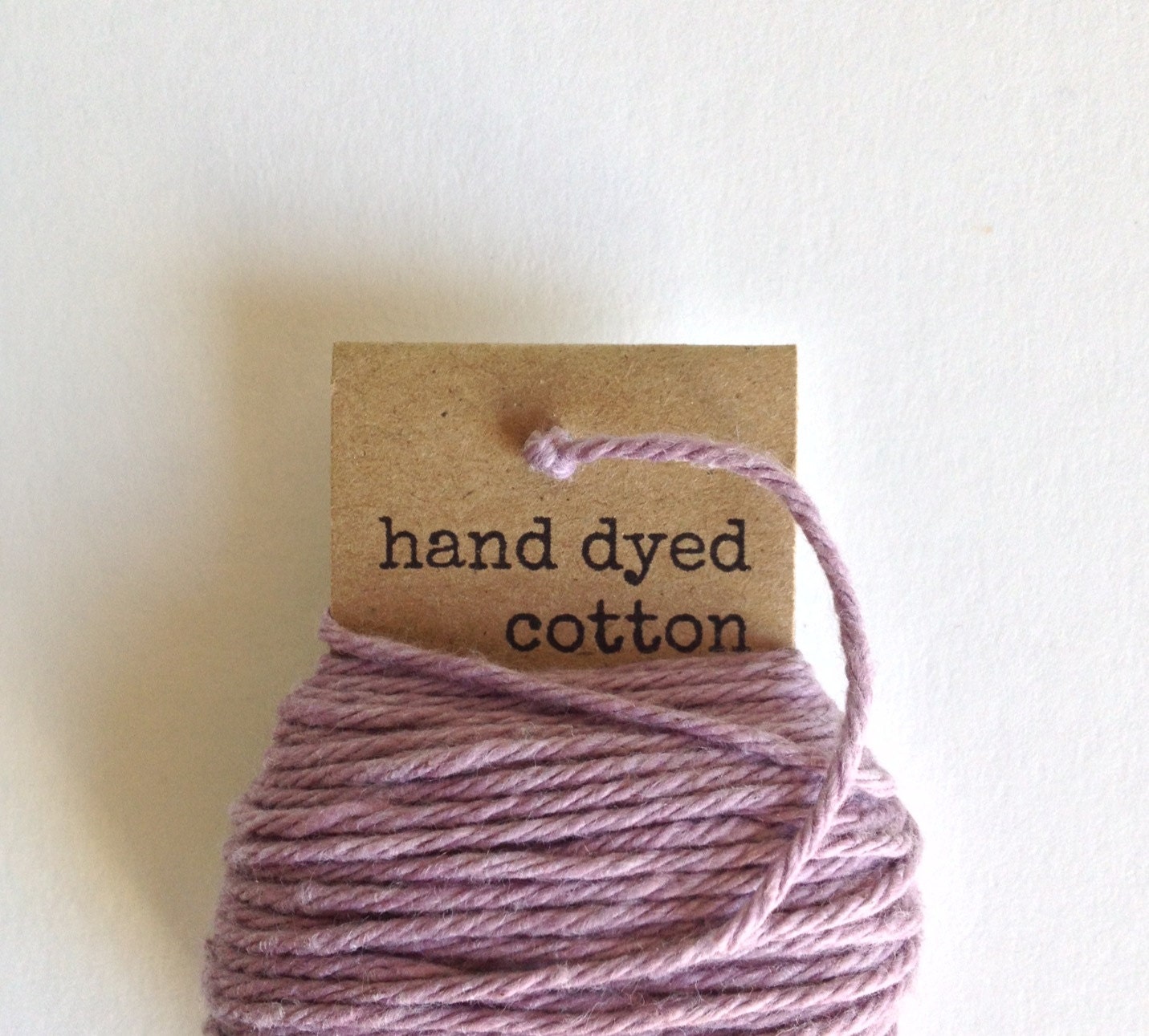 Hand dyed cotton twine - 10 yards Brooke - bakers twine  - 8 ply - scrapbooking supplies - knitting yarn - cotton twine