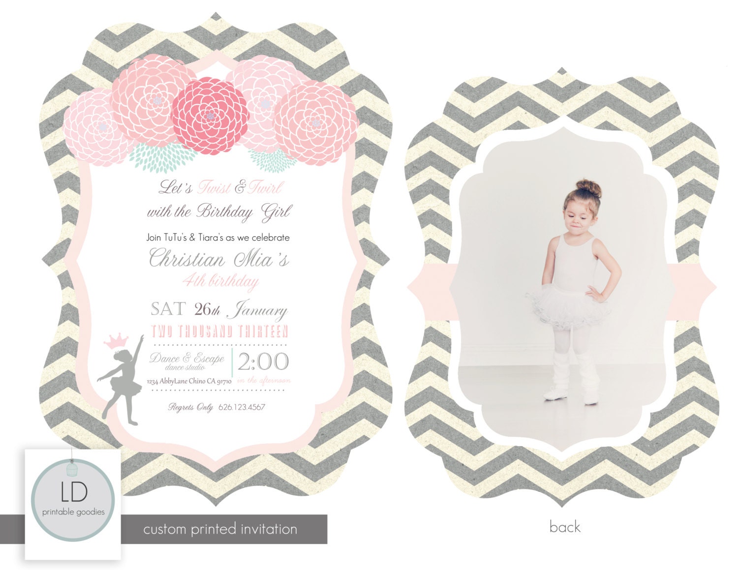 Ballerina Invitation Ornate Shape Il_170x135