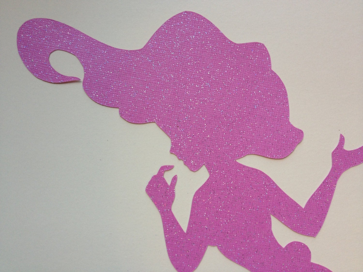 Disney inspired Princess Ariel from the Little Mermaid silhouette for a nursery or little girl's room, Paper Art