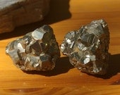 3D Pyrite Chunky Cabinet Knobs or Drawer Pulls - Pyrite stone knobs, stone knobs, kitchen, bathroom