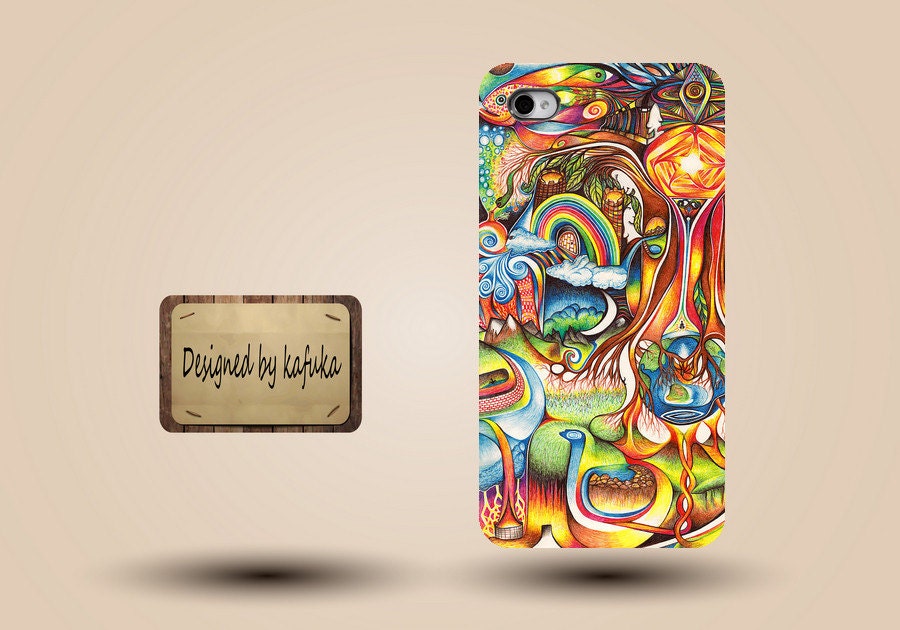 Iphone case, Iphone 4 case, Iphone 4s case, Iphone 5 case, unique handmade hard Plastic  otterbox , colorful Abstract  doodle floral p972