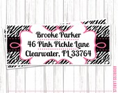 ZEBRA PRINT Detective Spy Party Personalized Address Label Personalized Birthday Party Printables (46)
