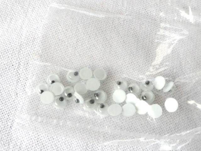 Moving, Wiggle, Google Eyes, 4mm, Craft Supplies, 28/14 pair