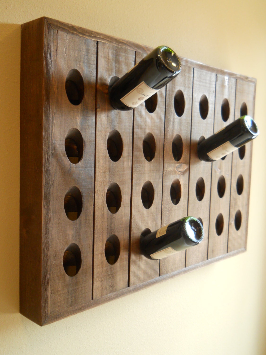 French Riddling Rack, Wine Rack, Pottery Barn Style Riddling Rack, 28 Bottle Riddling Rack