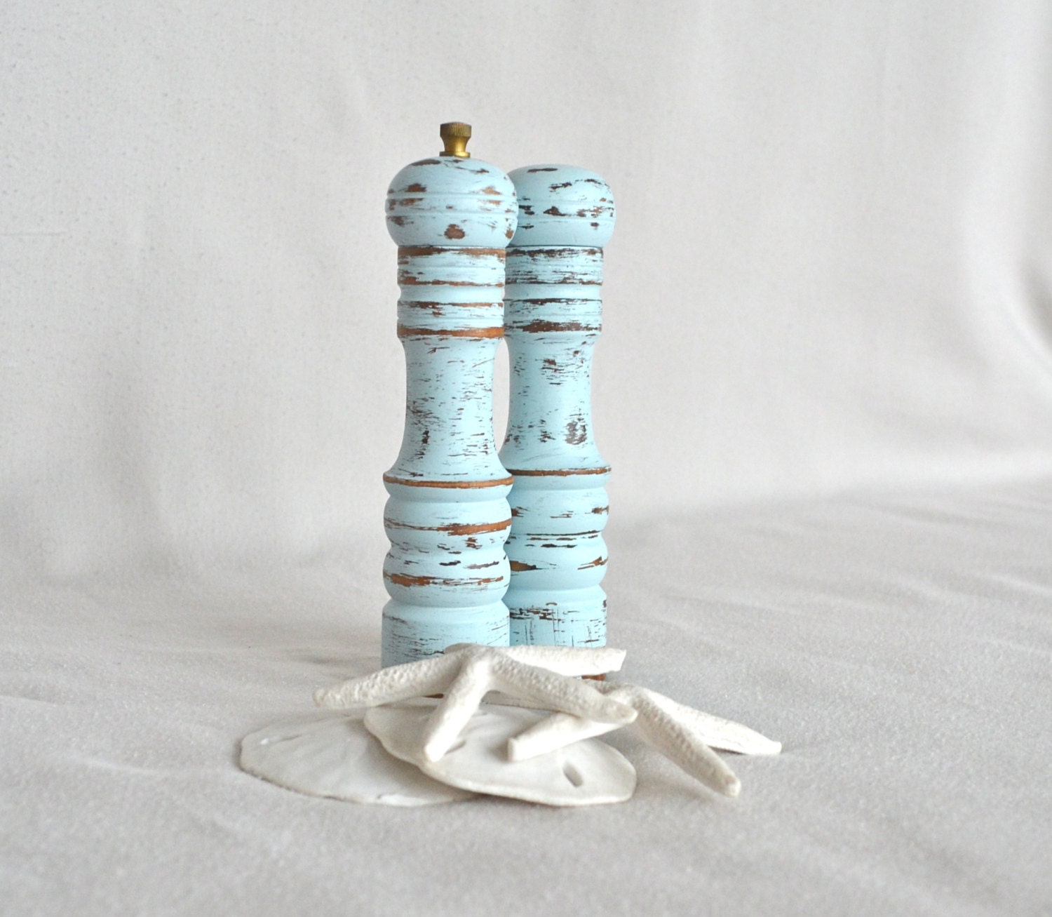 Light Blue Salt and Pepper Shakers