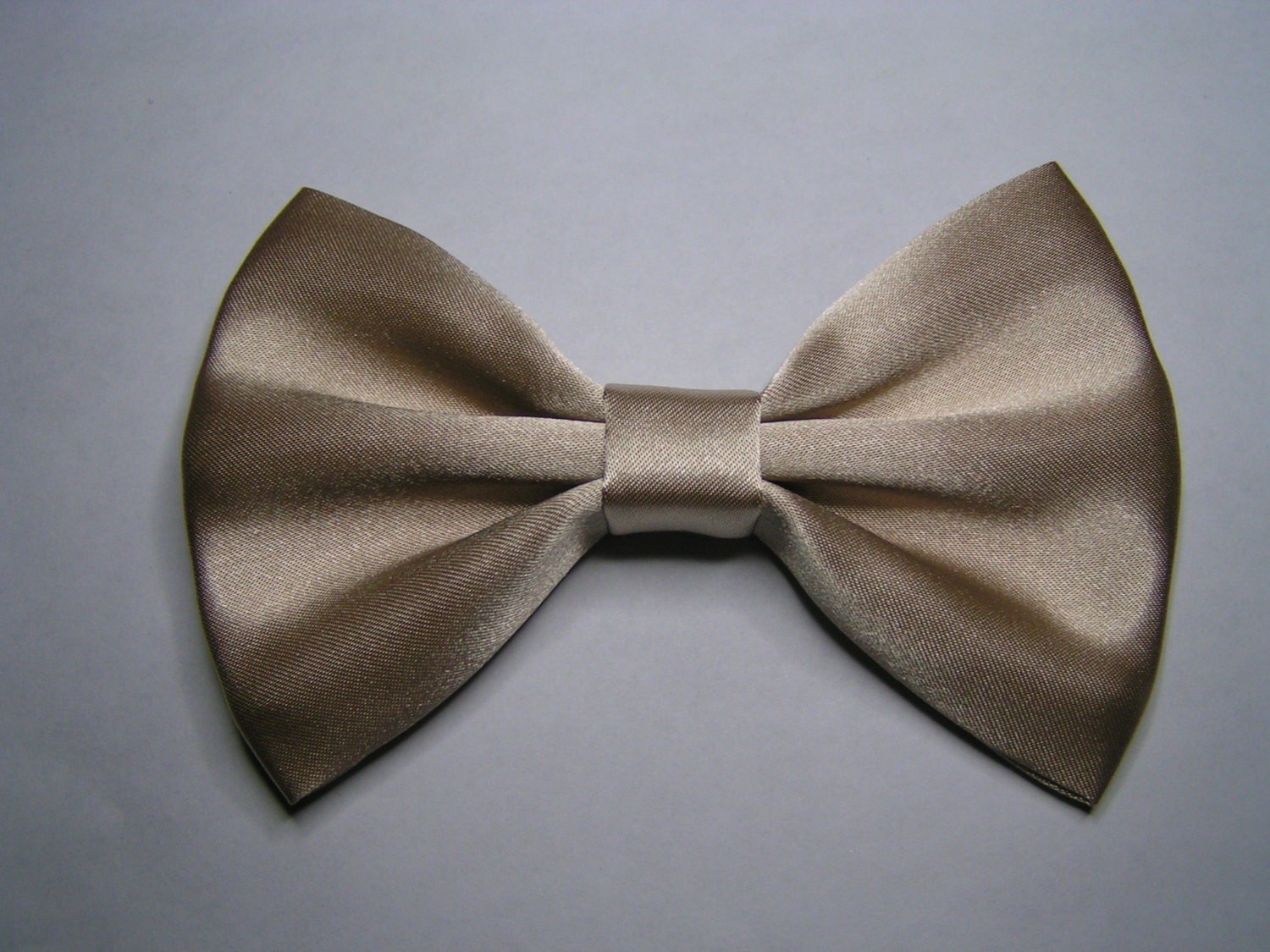 Nude color Satin hair bow clip, fabric hair bow, large fabric bow, hair barrette, satin bow