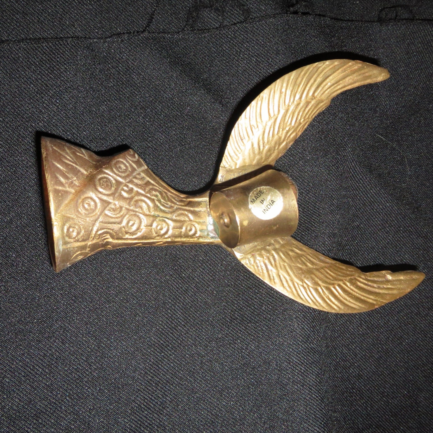 Vintage Brass Angel Figurine Statue Candlestick Candle holder 5.5" tall 4" wide 1.5"deep