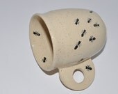 Ant Mug/Cup -  Black and Cream