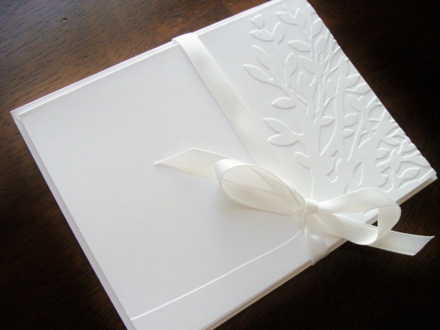 Set of 8 Tall Tree, Nature, Blank Cards, Embossed Cards, Notecards,Thank you Cards, Stationery, Paper Goods, Handmade Cards