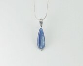 Dew Drop Yoga Jewelry Necklace - Kyanite and Sterling Silver Healing Gemstone - Honesty and Tranquility