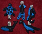 Steampunk Sea Animals plush keychains FREE shipping