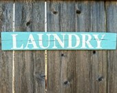 Made to Order Distressed LAUNDRY Wooden Wall Decor - Handmade Wood Sign