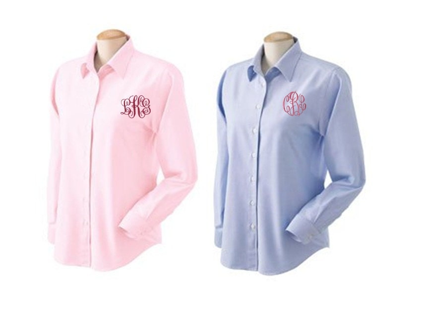 monogrammed oxford shirt