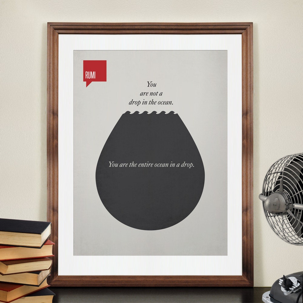 Minimalist Quotation Print - Rumi