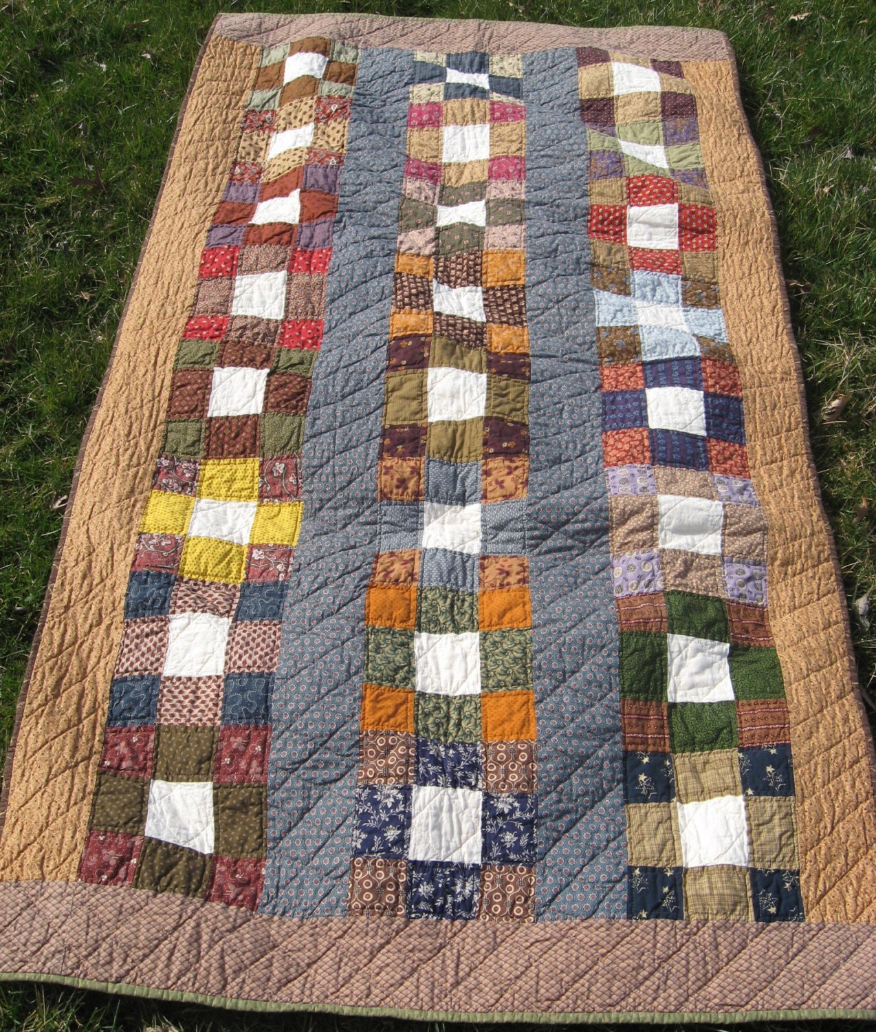 Handmade Hand Quilted Civil War Soldier s Cot Quilt By KimsUniques